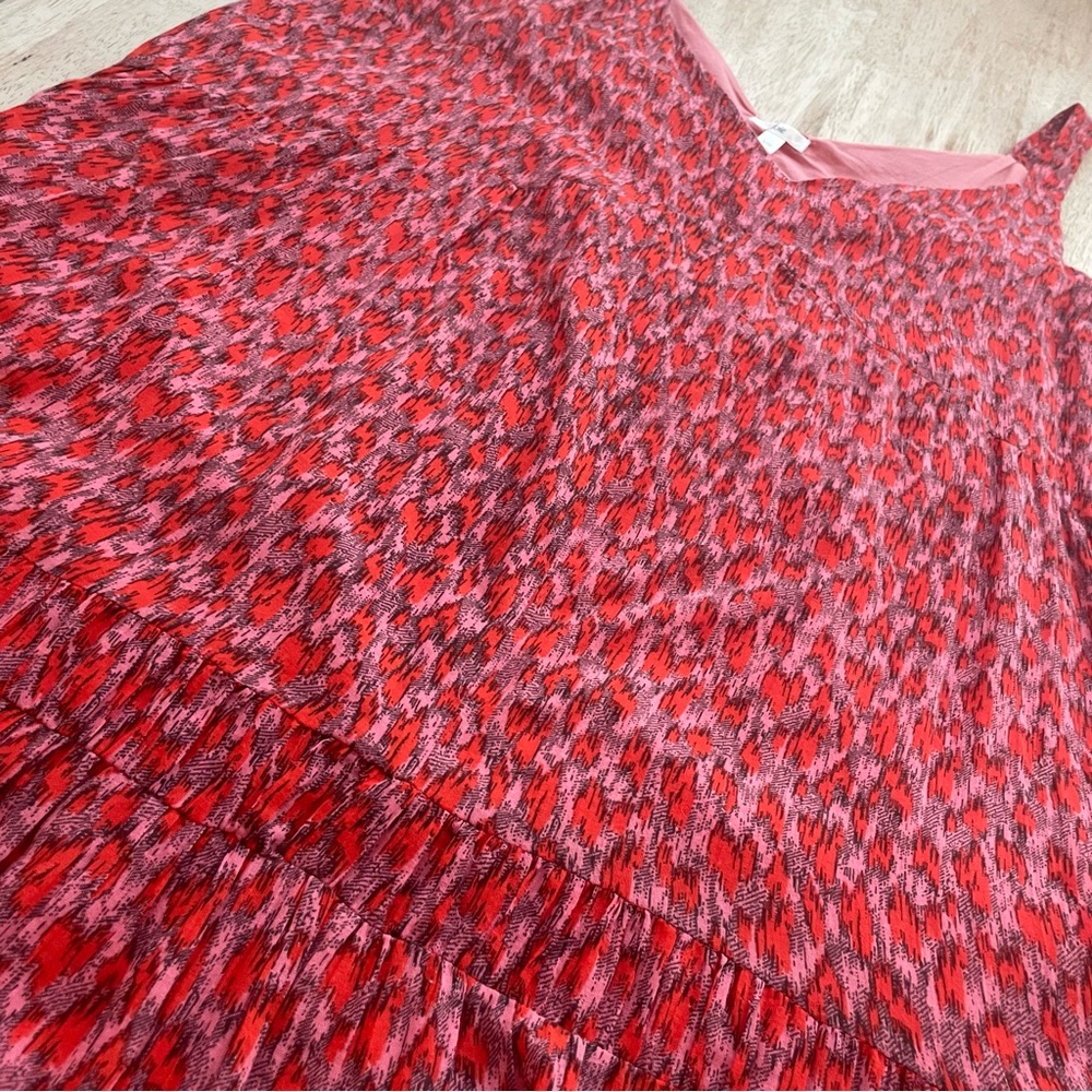 JOIE Red Print Sleeveless Maxi DRESS! Fully lined! Good condition! Lg - Picture 3 of 11